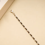 Black Beads Silver Baby Bracelet