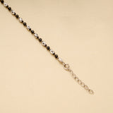 Black Beads Silver Baby Bracelet