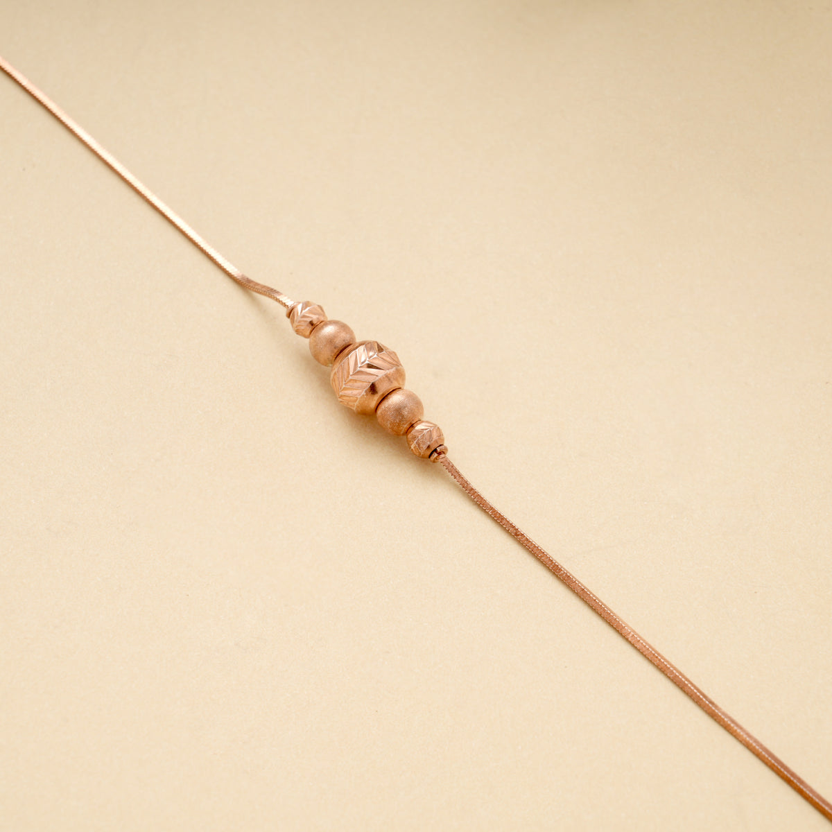 Elegant Textured Silver Rose Gold Bracelet