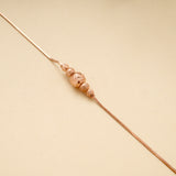 Elegant Textured Silver Rose Gold Bracelet