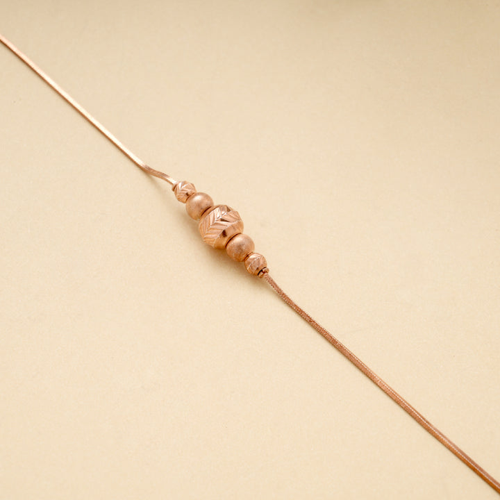 Elegant Textured Silver Rose Gold Bracelet