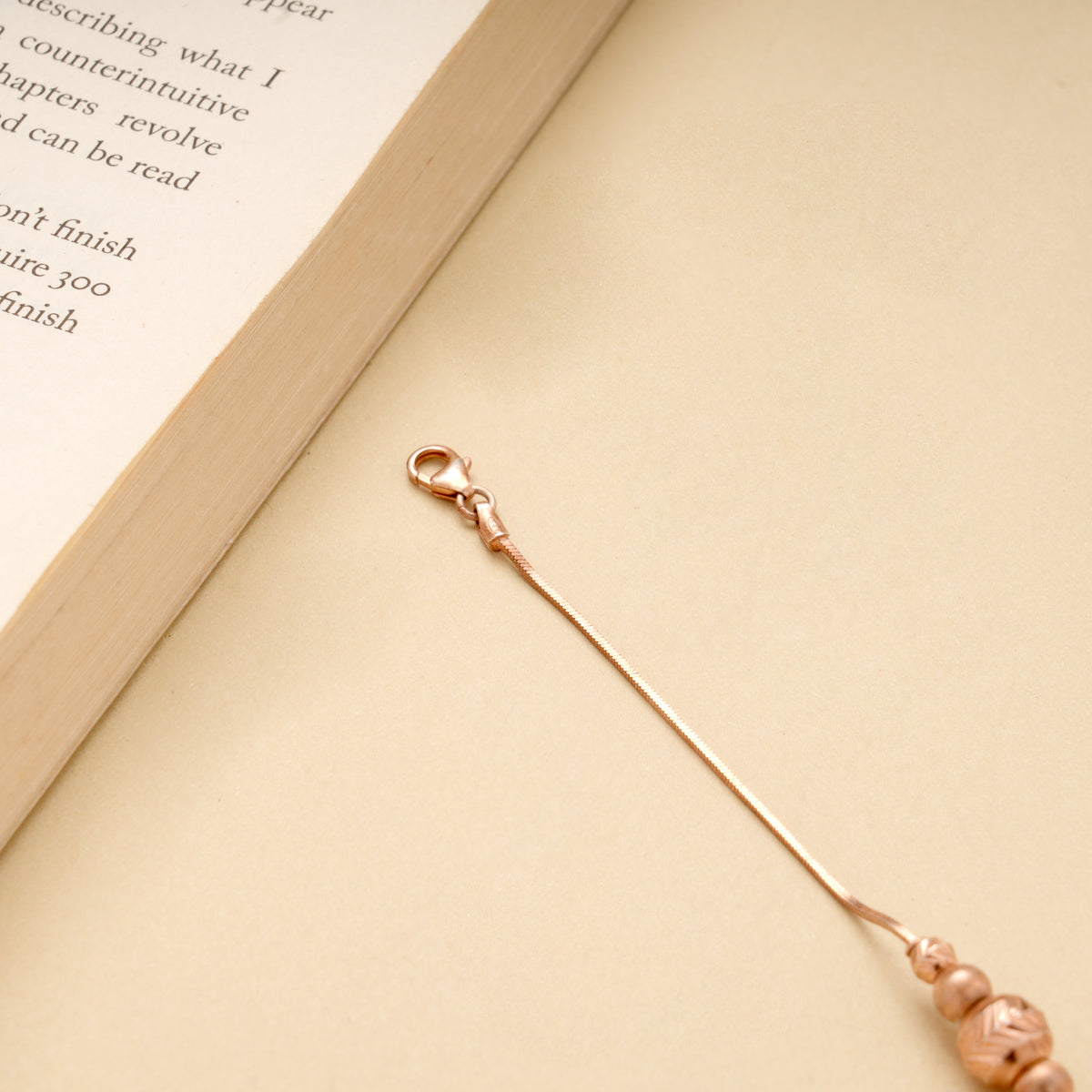 Elegant Textured Silver Rose Gold Bracelet
