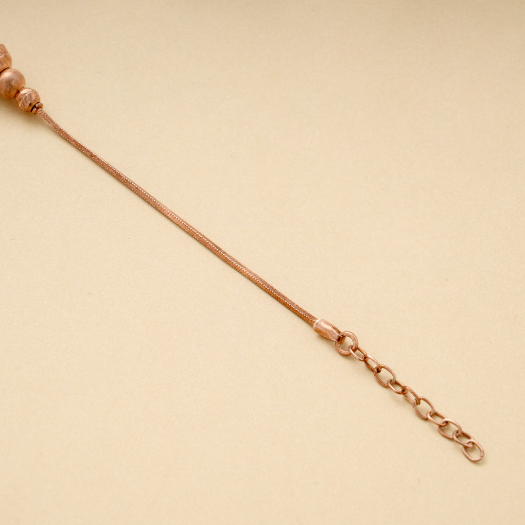 Elegant Textured Silver Rose Gold Bracelet