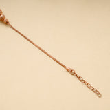 Elegant Textured Silver Rose Gold Bracelet