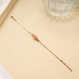 Elegant Textured Silver Rose Gold Bracelet