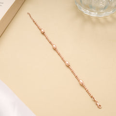 Cute Multi Beads Silver Rose Gold Bracelet