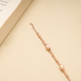 Cute Multi Beads Silver Rose Gold Bracelet