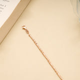 Cute Pipe Line Silver Design Rose Gold Bracelet