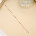 Cute Pipe Line Silver Design Rose Gold Bracelet