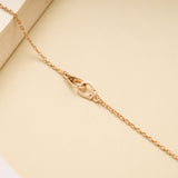 Fancy Lock Pattern Silver Rose Gold Bracelet
