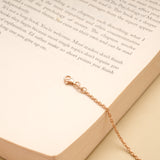 Fancy Lock Pattern Silver Rose Gold Bracelet
