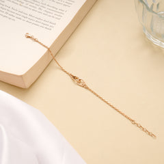 Fancy Lock Pattern Silver Rose Gold Bracelet