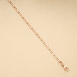 Fancy Silver Paper Link Rose Gold Bracelet