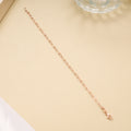 Fancy Silver Paper Link Rose Gold Bracelet