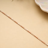 Dual Tone Beads Silver Rose Gold Bracelet