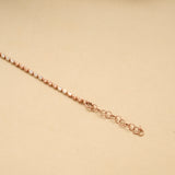 Dual Tone Beads Silver Rose Gold Bracelet