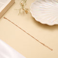 Dual Tone Beads Silver Rose Gold Bracelet