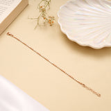 Dual Tone Beads Silver Rose Gold Bracelet