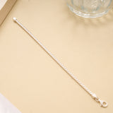 Elegant Heart Link Silver Link Bracelet