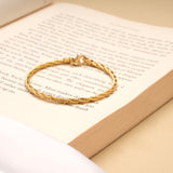 Bold Twisted Gold Plated Bracelet