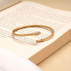Charming Stone Snake Style Golden Kada