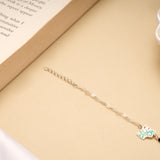 Tiny Kitty Black Beads Silver Baby Bracelet