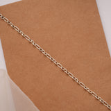Ethnic Silver Figaro Link Chain Bracelet