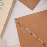 Ethnic Silver Figaro Link Chain Bracelet