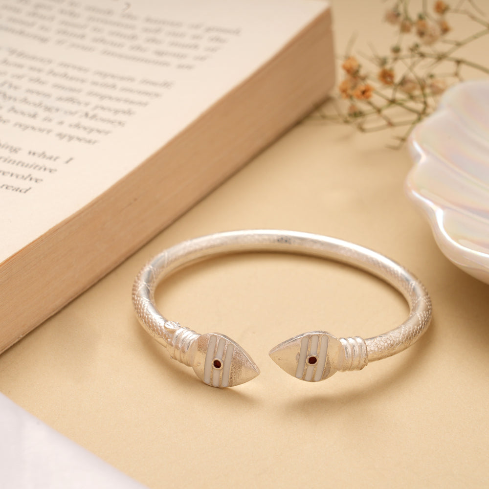 Traditional Silver Baby Double Vel Kada