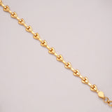 Heritage Heart Shaped Link Golden Bracelet