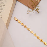 Heritage Heart Shaped Link Golden Bracelet