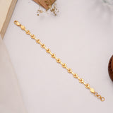 Heritage Heart Shaped Link Golden Bracelet