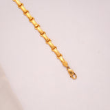 Regal Golden Rectangular Bar Bracelet