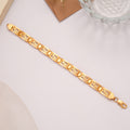 Classic Golden Interlocking Pattern Bracelet