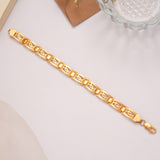 Classic Golden Interlocking Pattern Bracelet