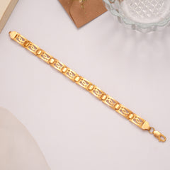 Classic Golden Interlocking Pattern Bracelet