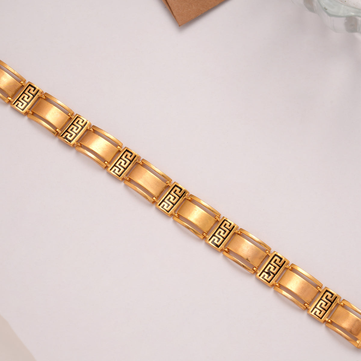 Minimalist Golden Flexible Bar Link Bracelet