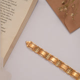 Minimalist Golden Flexible Bar Link Bracelet