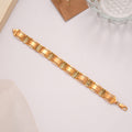 Minimalist Golden Flexible Bar Link Bracelet