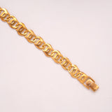 Regal Interlocking Loop Link Golden Bracelet