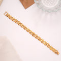 Regal Interlocking Loop Link Golden Bracelet