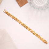 Regal Interlocking Loop Link Golden Bracelet