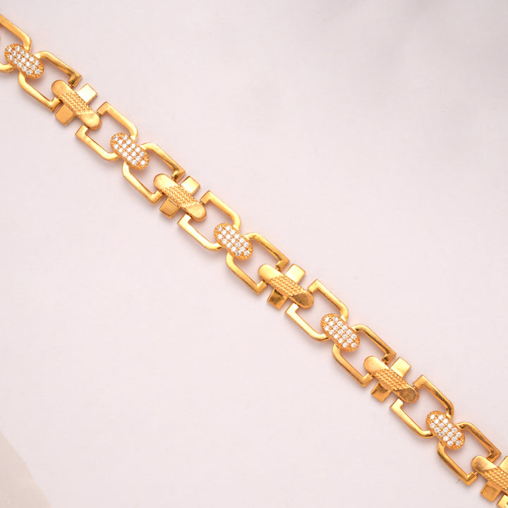Premium Golden Designer Stone Link Bracelet