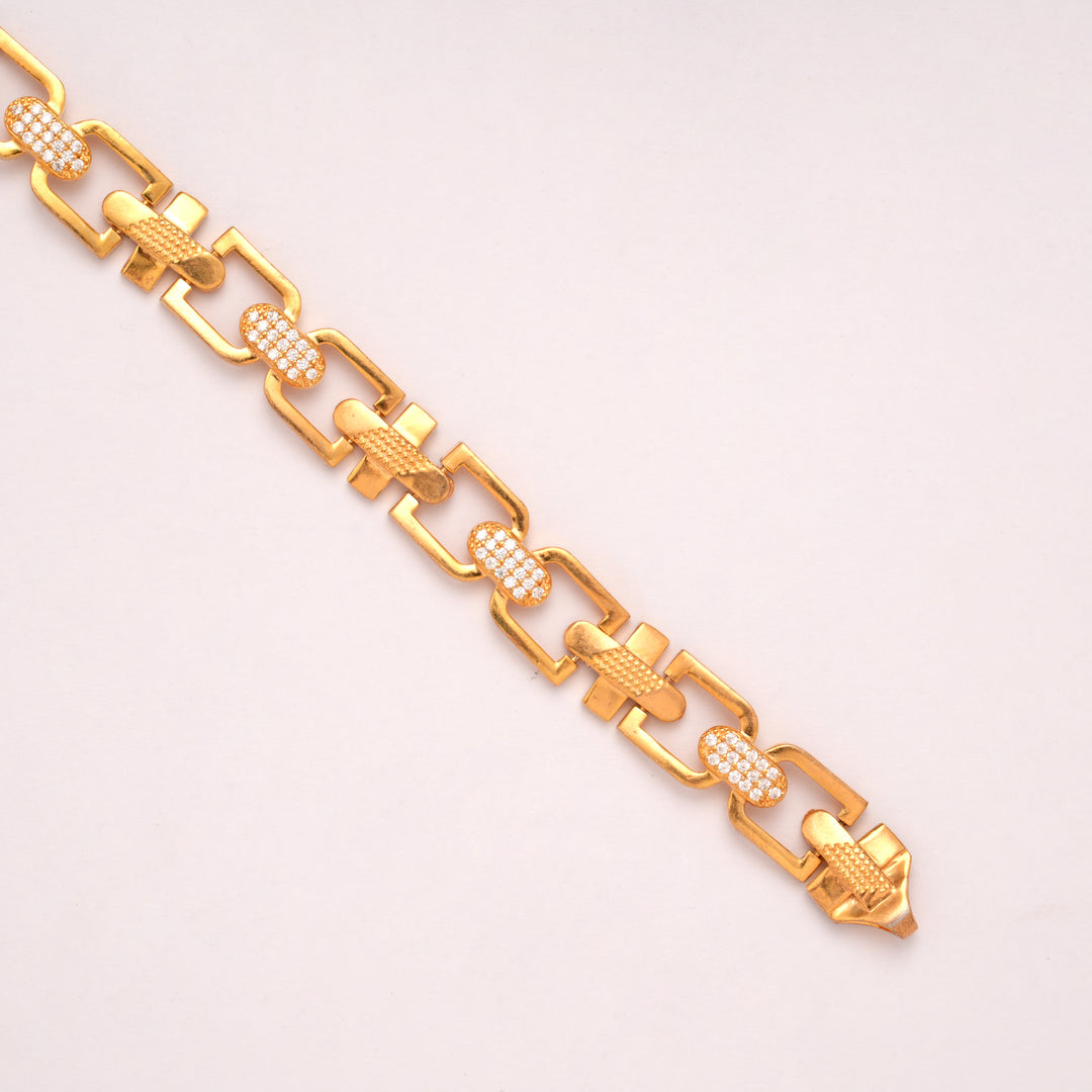 Premium Golden Designer Stone Link Bracelet