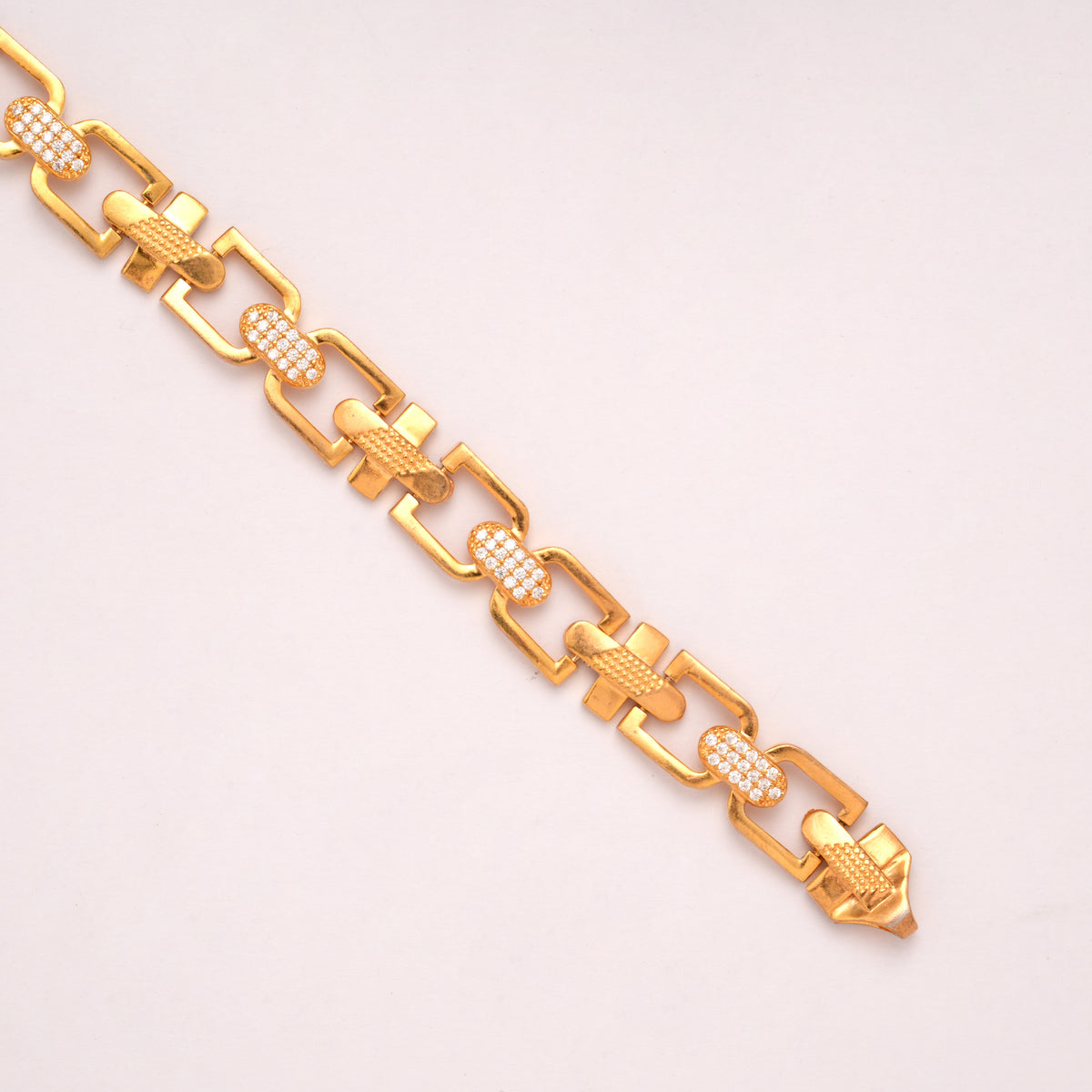 Premium Golden Designer Stone Link Bracelet