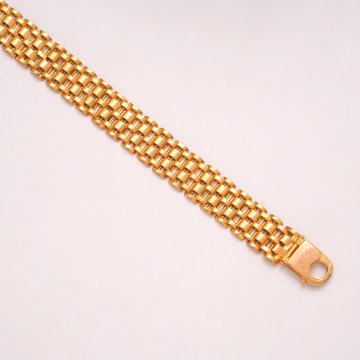 Bold Layered Design Golden Bracelet