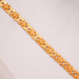 Heritage H Pattern Linked Golden Bracelet