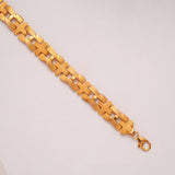 Heritage H Pattern Linked Golden Bracelet