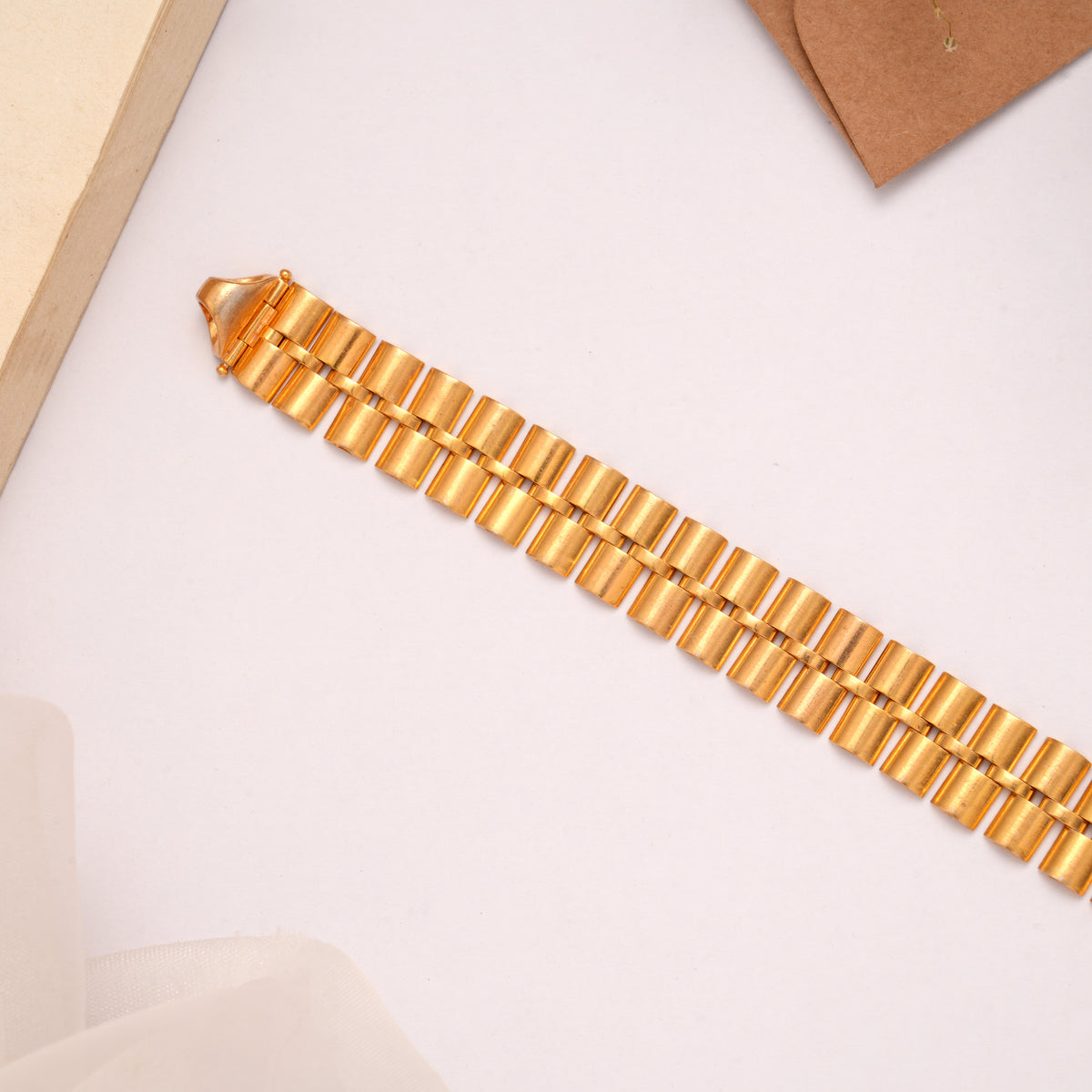Elegant Golden Rolex Jubilee Link Bracelet