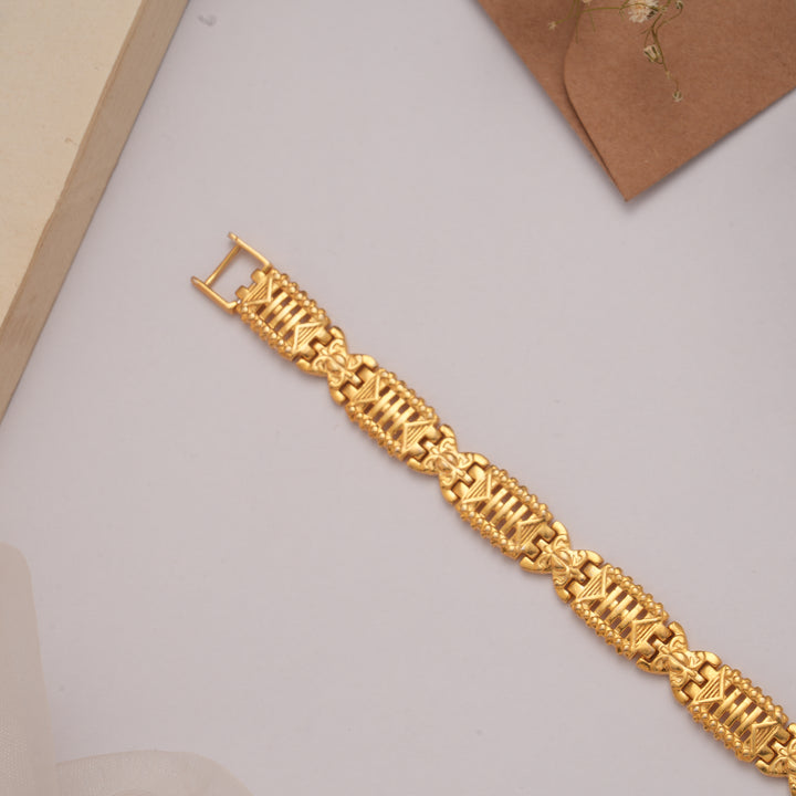 Premium Ornate Design Golden Bracelet